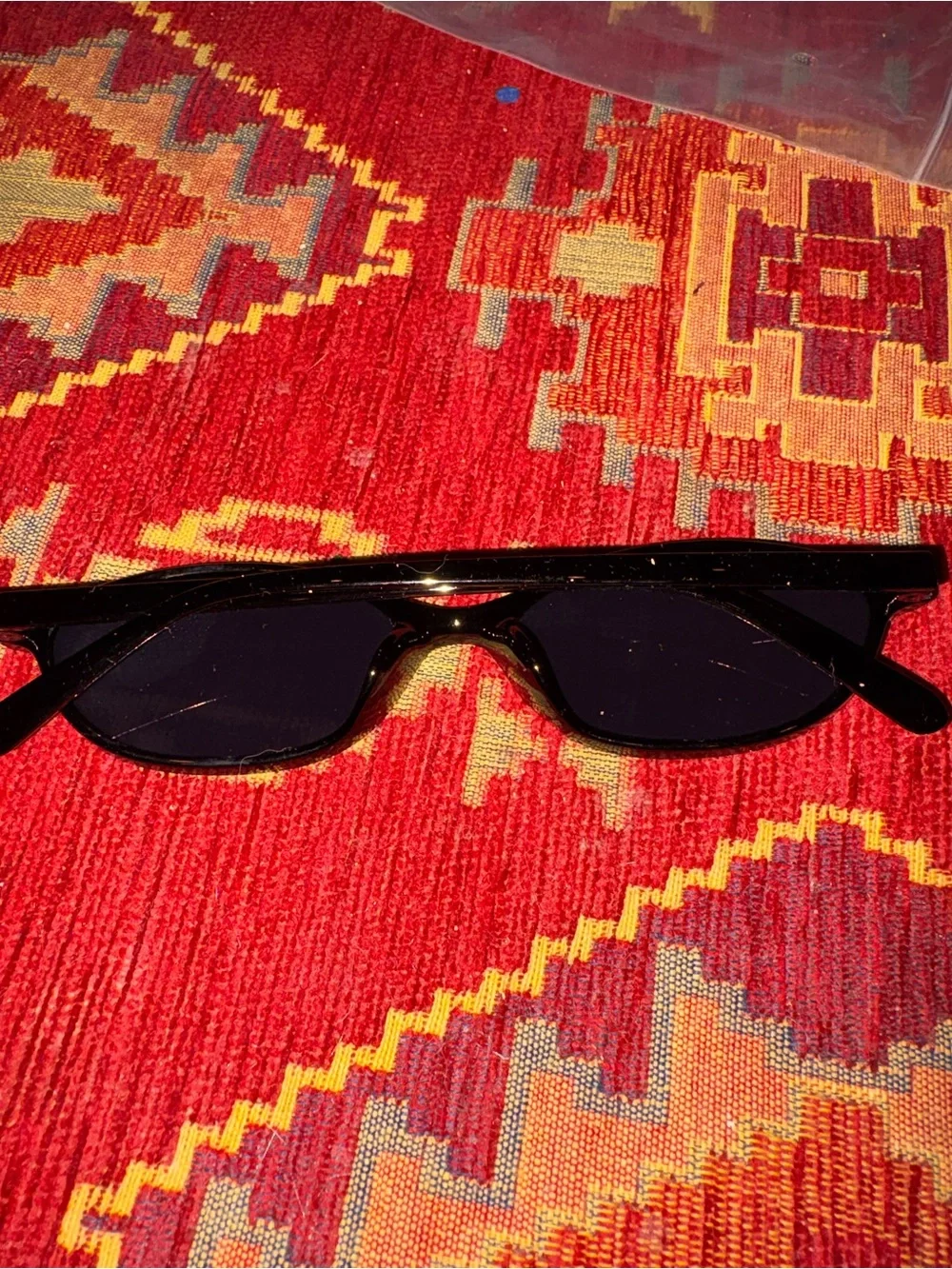 NWOT cat eye small oval black sunglasses